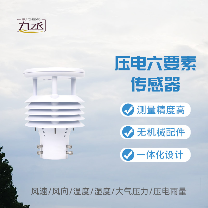壓電六要素傳感器，監測雨量有一套